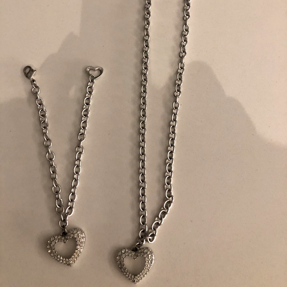 Swarovski necklace and chain .